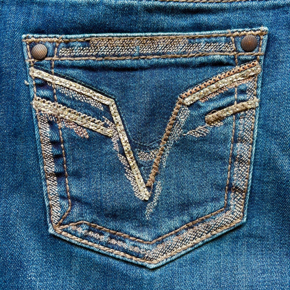 Women’s size 14 Vigoss bling sparkly dark wash bootcut jeans - Picture 8 of 8